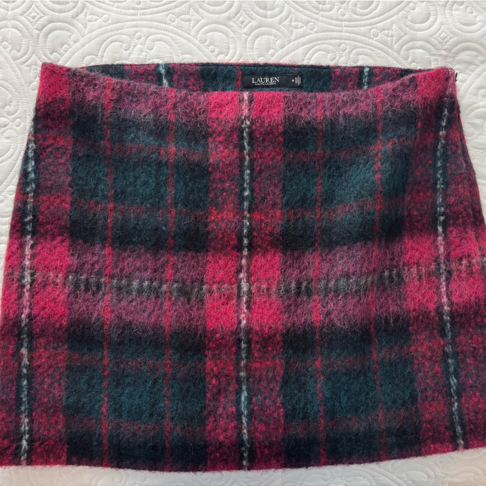 Ralph Lauren Red and Black Plaid Mini Skirt